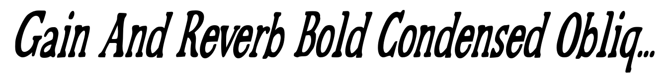 Gain And Reverb Bold Condensed Oblique